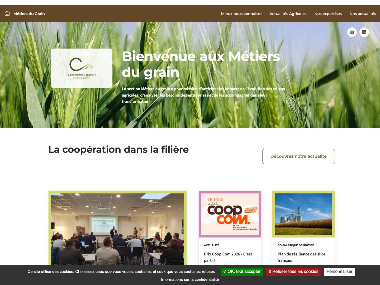 Site institutionnel La Coopération Agricole — Drupal 10, accessibilité et parcours par profil — visuel 5