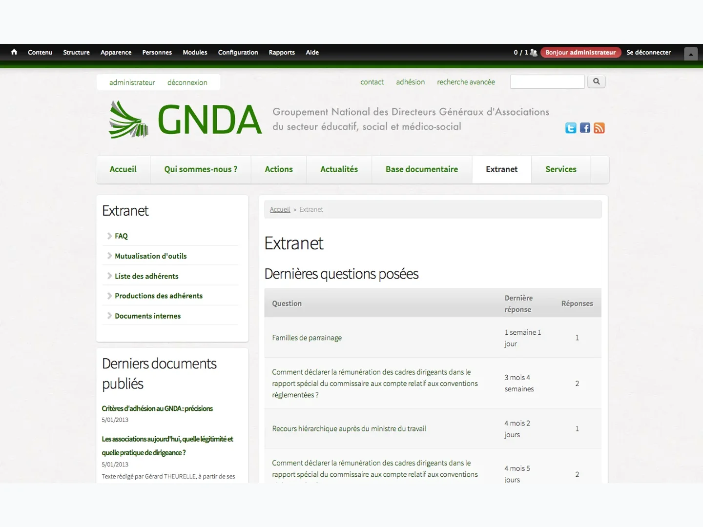 Extranet et CRM pour un groupement national